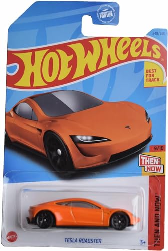 Hot Wheels Tesla Roadster, Then and Now 9/10 [Orange] 249/250