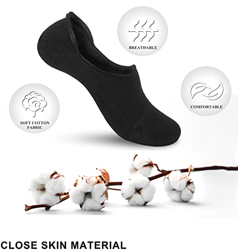 Hiltzo No Show Socks Non-Slip Low Cut Socks Breathable cotton Boat Liner Casual Socks for Women 3/6 Pairs 3BeigeL