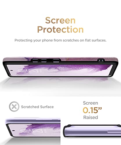 GVIEWIN Case Compatible with Samsung Galaxy A53 5G 6.5-Inch, Mable Slim Soft Flexible TPU Shockproof Glossy Cover Protective Women Girls Stylish Phone Cases 2022 (Romantic Purple)