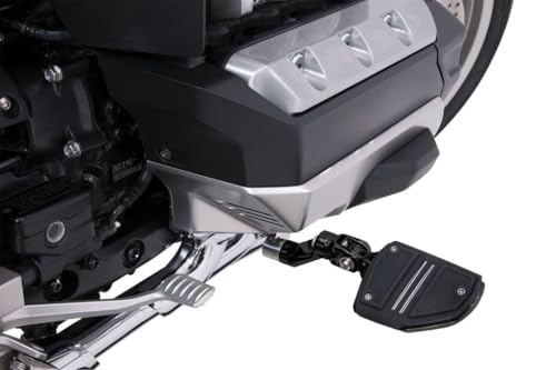 CIRO Goldstrike 3-Way Adjustable Highway Peg Mounts with Twin Rail Footrest (Pair) for Gold Wing Black (60325)