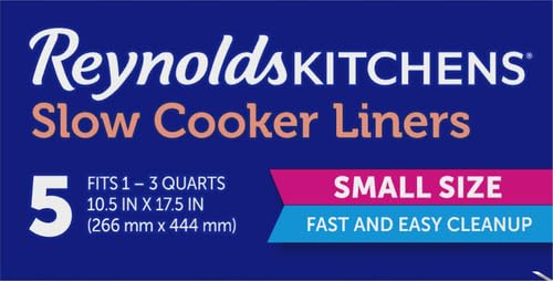 Reynolds Kitchens Slow Cooker Liners, Small (Fits 1-3 Quarts), 5 Count