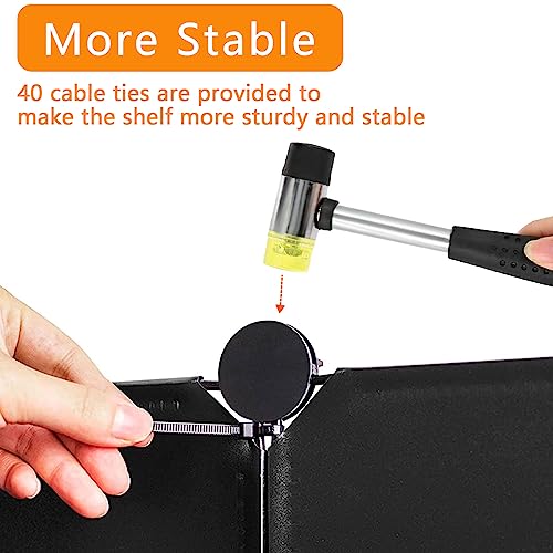 AWTATOS Cube Storage Closet Organizer Storage 12 Cube Shelves, Large and Small Cubes, DIY Portable Closet Clothes Storage Shelfs for Home, Bedroom, Black