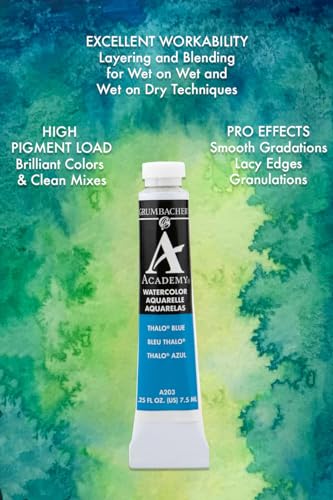 Grumbacher Academy Watercolor Paint, 7.5ml/0.25 Ounce, Perylene Maroon (A163)