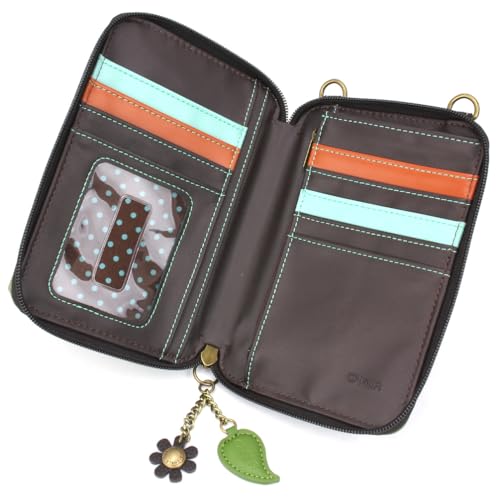 CHALA Wallet Crossbody Cell Phone Purse - Women Faux Leather Multicolor Handbag with Adjustable Strap - Turtle - black