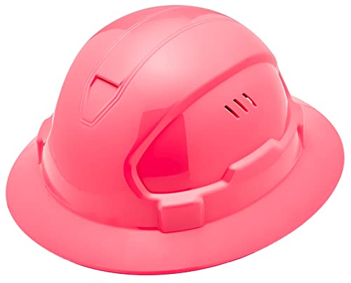 Full Brim Hard Hats Construction OSHA Approved Vented Safety Helmet Hard Hat, Cascos De Construccion Work Hardhat for Men/Women Custom Carbon Design 6 Point Ratcheting with Chin Strap (Black Graph)