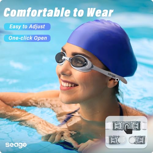 Swimming Goggles 2 Pack Anti Fog Goggles Swimming UV Protection Fit for Adult Men Women Youth Junior, No Leaking Soft Silicone Seal Flat Lens Clear Vision, 3 Sizes of Nose Bridge