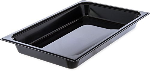 Carlisle FoodService Products 10202B03 StorPlus Full Size Food Pan, Polycarbonate, 6" Deep, Black