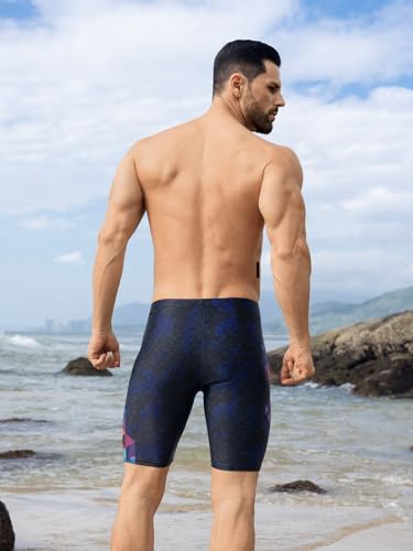 361° Swim Jammers for Men, Pro Racing Training Swimsuit, Chlorine Resistant Endurance Swimming Pants M