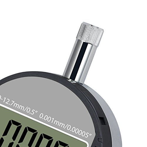 Neoteck DTI Digital Dial Indicator 0.5 inch/12.7mm, High Resolution: 0.00005 inch/ 0.001mm, Digital Probe Indicator Dial Test Gauge