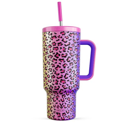 Meoky 40 oz Tumbler with Handle and Straw