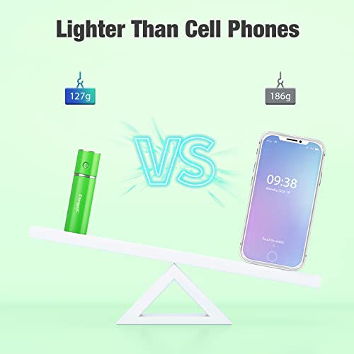 EnergyQC Slim 2 Portable Charger,Ultra-Compact 5000mAh Power Bank External Battery Compatible with iPhone,Samsung Galaxy,Airpods and More-Black