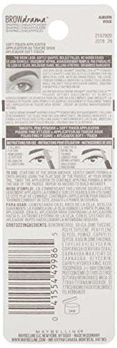Maybelline New York Brow Drama Shaping Chalk Powder, Auburn, 0.035 fl. oz.