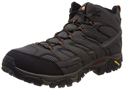 Merrell Men's Moab 2 MID GTX High Rise Hiking Boots, Grey Beluga, 11.5