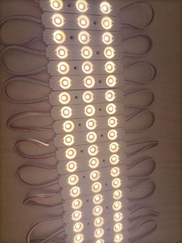 Warm White 3000K LED Module DC12V 0.72W Decorative Tape Light for Lightbox Letter Advertising Signs with Tape Adhesive Backside (200pcs Pack)