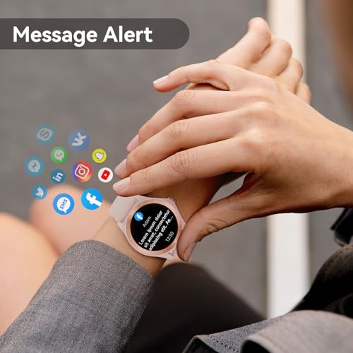 Smart Watch for Women Men Android & iPhone Compatible, Fitness Watch Bluetooth Call & Receive Text, 1.8" Smartwatch with Alexa/Heart Rate/SpO2/Sleep Monitor/Calorie Step Tracker, 7-Day Battery