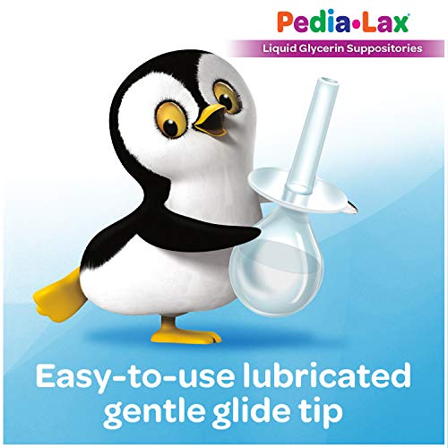 Pedia-Lax Laxative Liquid Glycerin Suppositories for Kids, Ages 2-5, 6 CT, 24 Pack