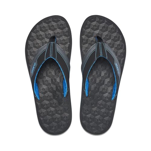 Reef Men's The Ripper Flip-Flop, Black/Blue, 6
