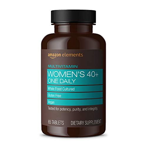 Amazon Elements Women‚ 40+ One Daily Multivitamin, 66% Whole Food Cultured, Vegan, 65 Tablets, 2 month supply (Packaging may vary)