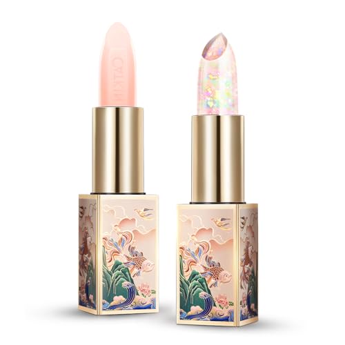 CATKIN Lip Balm Color Tinted Changing Lipstick Ultra Hydrating Lip Moistrurizer Chapstick with Vitamin E Nourishing For Cracked & Dry Lips 0.12 oz C06 CAMELLIA