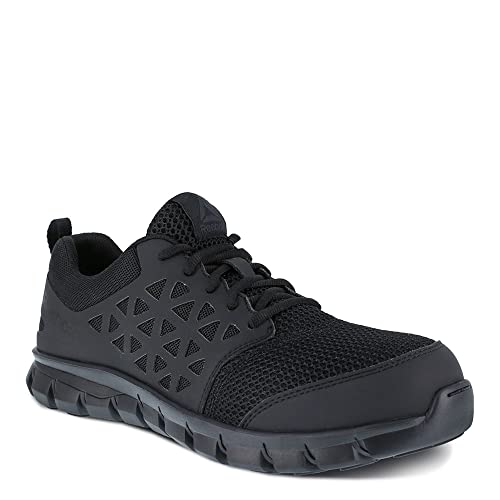 Reebok Work RB409 Sublite Cushion Work Safety Athletic Composite Toe Shoe Black Men's RB4039, 2 Wide