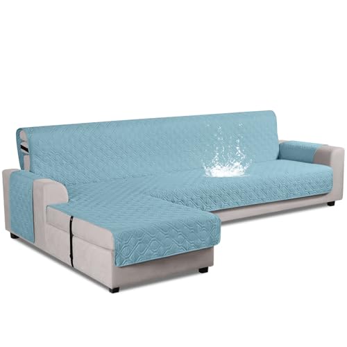 VANSOFY Upgraded Sectional Couch Covers 100% Waterproof L Shaped Sofa Slipcover Reversible Chaise Lounge Cover for Sectional Sofa Furniture Protector Cover for Pets Dog Cat(Small, Off White)