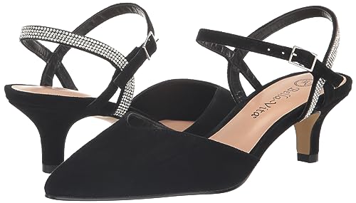 Bella Vita Women's Katriana Pump, Black Suede Leather, 7 Wide