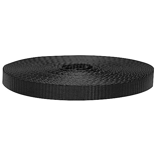 Strapworks Colored Flat Nylon Webbing - Strap for Arts and Crafts, Dog Leashes, Outdoor Activities – 3/4 Inches x 20 Yards, Tan