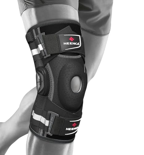 NEENCA Professional Knee Brace for Knee Pain, Hinged Knee Support with Patented X-Strap Fixing System, Medical for Pain Relief, Arthritis, Meniscus Tear, ACL, PCL, MCL, Runner, Sport -FSA/HSA Eligible