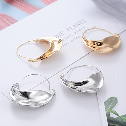 Chunky Basket Fulani Earrings for Women Big Gold Earrings African Earrings Round Hammered Earring Jewelry Gifts(2pcs)