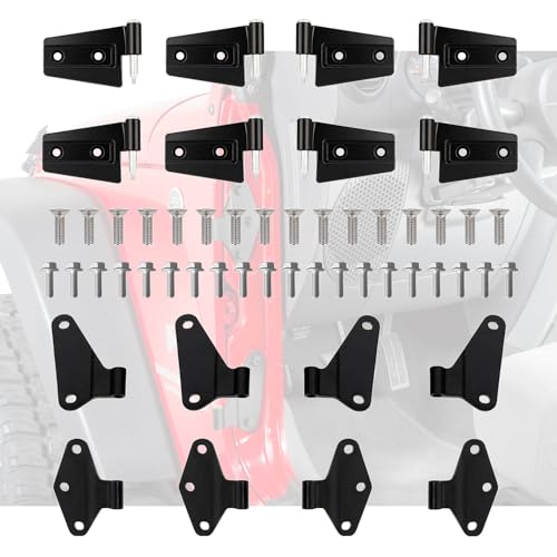 Door Hinge Kit 8Pcs Fit for 2007-2018 Jeep Wrangler JK Black Steel