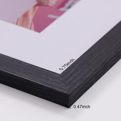 Vittanly 4x6 Picture Frame, Display Pictures 3.5x5 with Mat or 4x6 without Mat, Engineered Wood with Shatter Resistant Plexiglass, Photo Frame for Wall or Table Top Display, Rose Red, 1 Pack