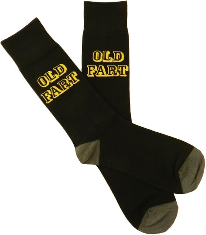 FancyPants FunTime Old Fart - Old Man Casual Crew Novelty Gift Socks