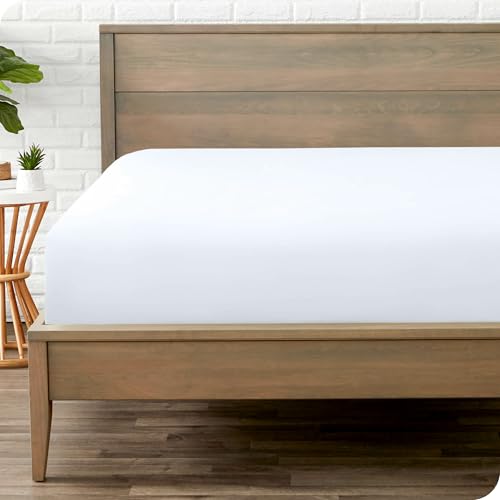 Bare Home Fitted Bottom Sheet Twin XL Size - Premium 1800 Microfiber - Ultra-Soft Hotel Luxury - Deep Pocket - Durable and Long Lasting (Twin XL, Aqua)