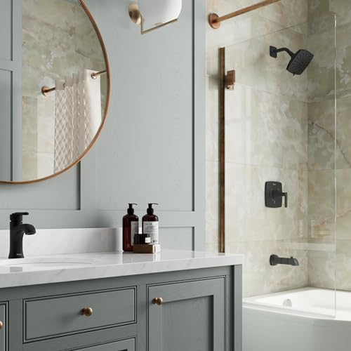 Pfister Vaneri Bathroom Sink Faucet, Single Control, 1-Handle, Single Hole, Matte Black Finish, LF042VRIBB