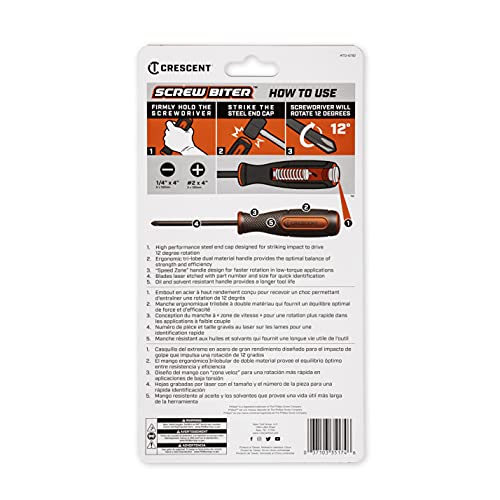 Crescent Screw Biter 1/4" x 4" Slotted Dual Material Extraction Screwdriver -CIMSDSL