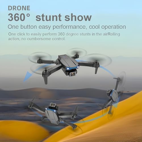 Drone with 1080P Dual HD Camera - 2024 Upgradded RC Quadcopter for Adults and Kids, WiFi FPV RC Drone for Beginners Live Video HD Wide Angle RC Aircraft, Trajectory Flight, Auto Hover, 2 Batteries ,Carrying Case.