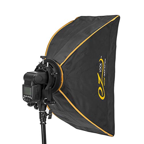 Glow EZ Lock Beauty Dish Softbox Portrait Kit Includes 34" Collapsible Silver Beauty Dish Softbox and 12x56 Quick Strip Bowens Mount Softbox, Kit to Create Beauty Portrait Photography