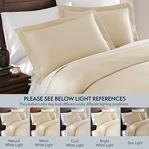 HC Collection Duvet Cover - White King Size Duvet Cover - 3 Piece Soft Breathable Microfiber Duvet Cover Set with Zipper Closure & 2 Pillow Shams