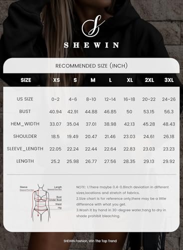 SHEWIN Womens Hoodies Casual Long Sleeve Solid Lightweight Hoodie Pullover Tops Soft Button Loose Hooded Sweatshirt Fall Clothes for Women 2024,US 4-6(S),Black