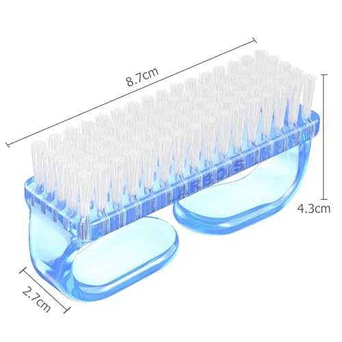 Larbois Handle Grip Nail Brush, Hand Fingernail Brush Cleaner Scrubbing Kit Pedicure for Toes and Nails Men Women (4 Pack)