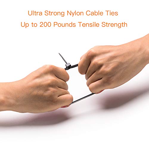 OneLeaf Cable Ties 24 Inch Heavy Duty Zip Ties with 200 Pounds Tensile Strength for Multi-Purpose Use, Self-Locking UV Resistant Nylon Tie Wraps, Indoor and Outdoor Tie Wire.30 Pcs Black