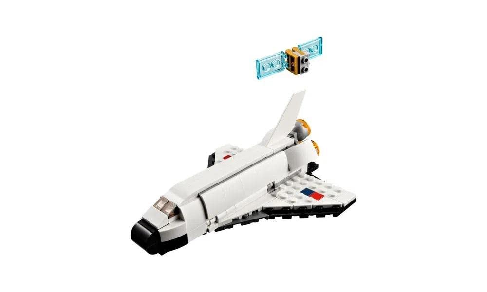 LEGO Creator 3 in 1 Space Shuttle Toys - Space Toys Building Set for Boys & Girls, Ages 6+ - Option to Build 2 Spaceships or Astronaut - Educational Gift for Kids Birthday & Holidays - 31134