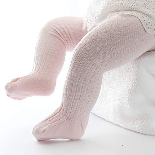 techcity Baby Toddler Girls Tights Seamless Cable Knit Cotton Leggings Pants Stockings for Infant Baby Girl