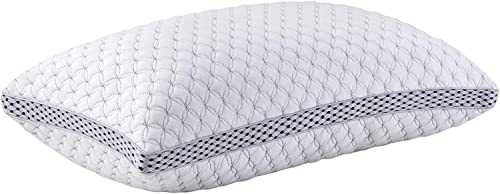 LBRO2M 3 Layer Adjustable King Size Bed Pillows, Adjust Firmness & Loft,Memory Foam Cooling Pillow with Cool Cover (King)