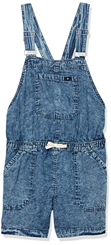 Lucky Brand Girls' Stretch Denim Shortalls, Short Jean Overalls with Adjustable Straps & Pockets, Robin Easy, 7