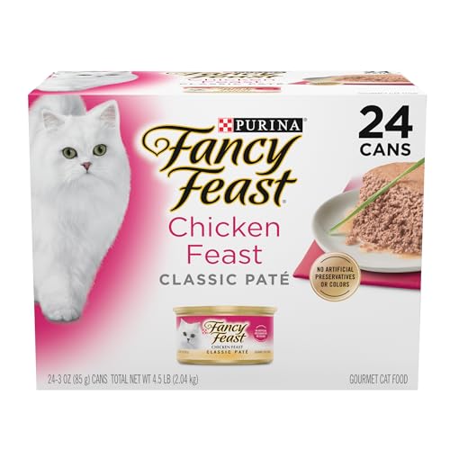 Purina Fancy Feast Kitten Tender Ocean Whitefish Feast and Tender Turkey Feast Wet Kitten Food Variety Pack - (2 Packs of 12) 3 oz. Cans