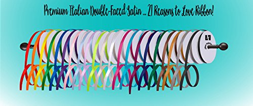 Jillson Roberts Bulk 1-Inch Double Faced Satin Ribbon Available in 20 Colors, Magenta, 100 Yard Spool (BFR1010)