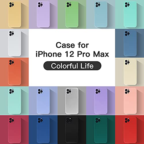 peafowl iPhone 12 Pro Max Case Compatible with iPhone 12 Pro Max Matte Silicone Gel Cover with Full Body Protection Anti-Scratch Shockproof Case 6.7 inch (Lilac)