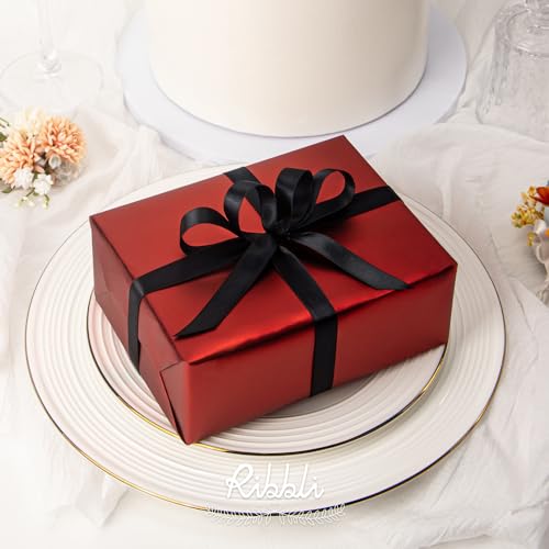 Ribbli Ivory Satin Ribbon Double Faced Satin 1/2 inch x Continuous 50 Yards-Ivory Ribbon for Gift Wrapping Crafts Wedding Decoration Bows Bouquet Floral Arrangement