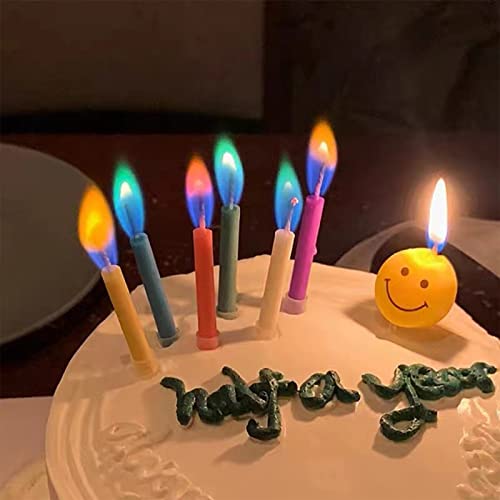 Birthday Cake Candles Happy Birthday Candles Colorful Candles Holders Included (12pcs)